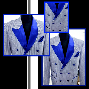 Hybrid Lapel, White and Blue -G1-G3