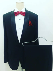 Black Tuxedo with Shiny Shawl Lapel -G2