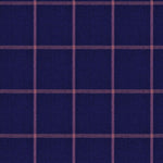 Dark Ultramarine Blue with Burnt Orange Windowpane Suit - I