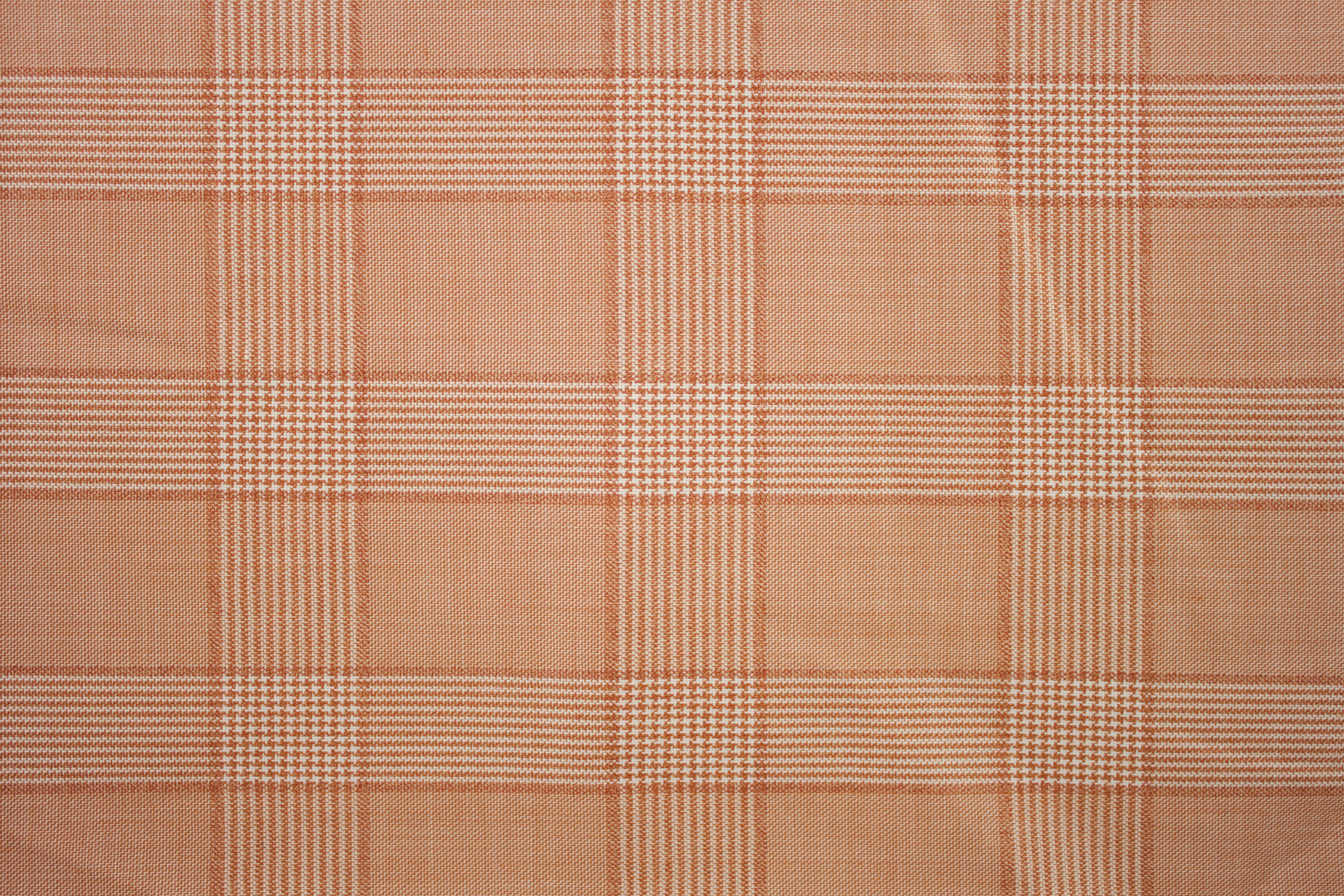 Cantaloupe Orange with Soft Lines Checkered Suit - III