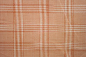 Cantaloupe Orange with Soft Lines Checkered Suit - III