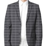 Smoky Gray with Visible White Crossed Lines Suit - I