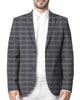 Smoky Gray with Visible White Crossed Lines Suit - I