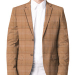 Cantaloupe Orange with Soft Lines Checkered Suit - III