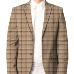 Varying Shades of Tan Checkered Suit - III