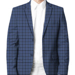 3 Shades of Blue Unite Checkered Suit - III