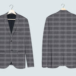 Smoky Gray with Visible White Crossed Lines Suit - I