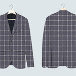 Anchor Gray with White Windowpane Pattern Suit - II