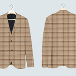 Varying Shades of Tan Checkered Suit - III