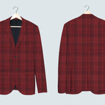 Blood Red with Shadow Black Checkered Suit - III