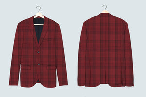 Blood Red with Shadow Black Checkered Suit - III