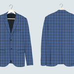 3 Shades of Blue Unite Checkered Suit - III